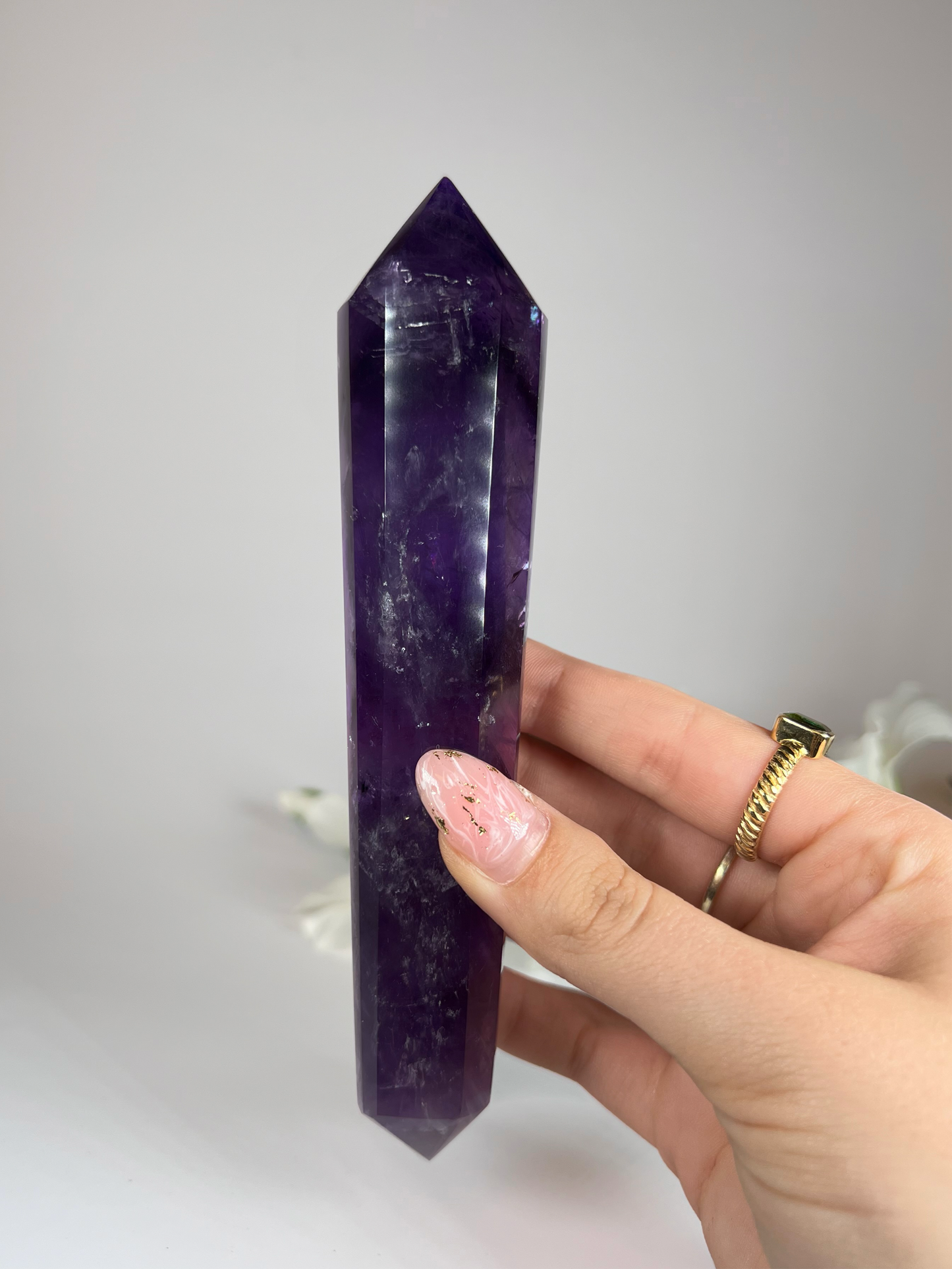 Amethyst Vogel mit Phantomen